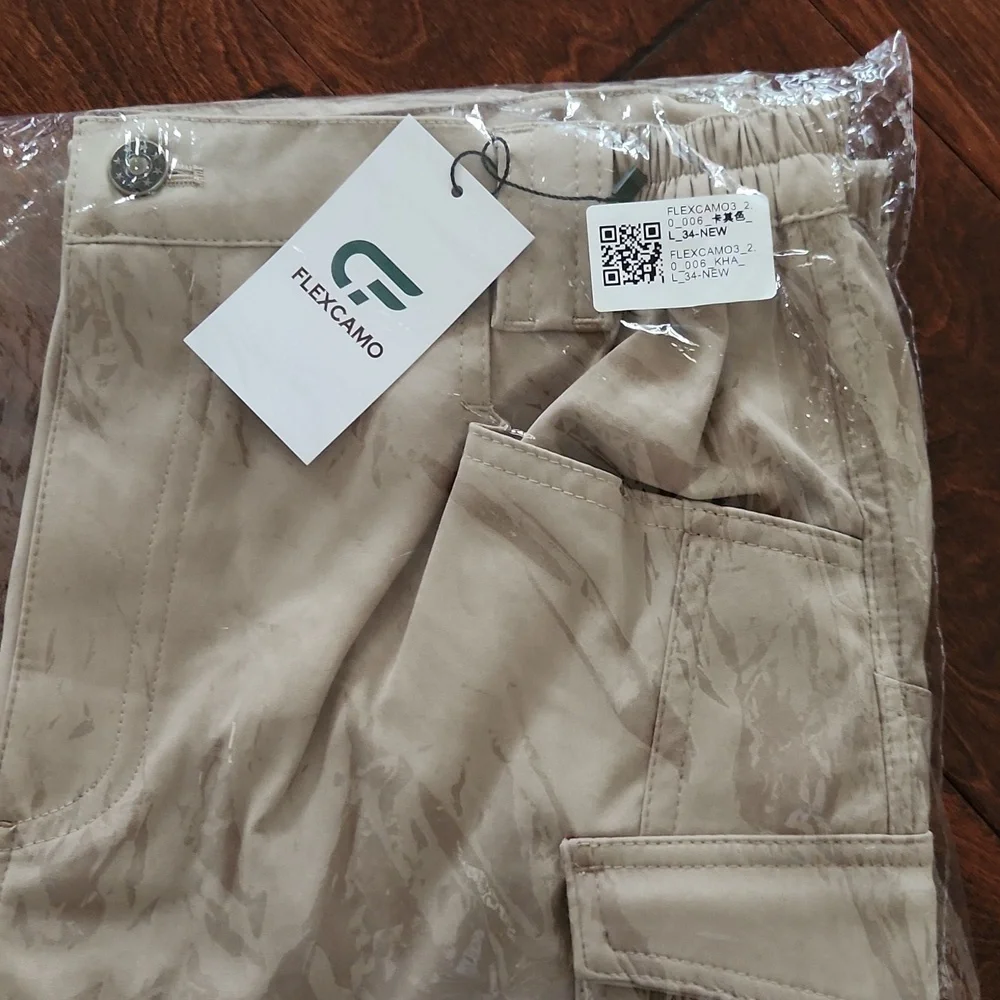 Mens Bundle Kahki Flexcamo Pants Size 34 X 34. 7 Pockets. TWO Pair - Picture 6 of 7